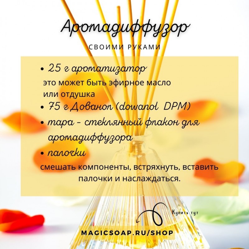 Флакон для аромадиффузора, 50 мл, круглый с деревянной крышкой (дуб ...